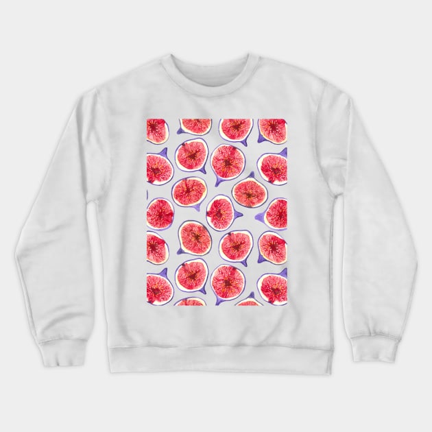 Fig slices watercolor Crewneck Sweatshirt by katerinamk